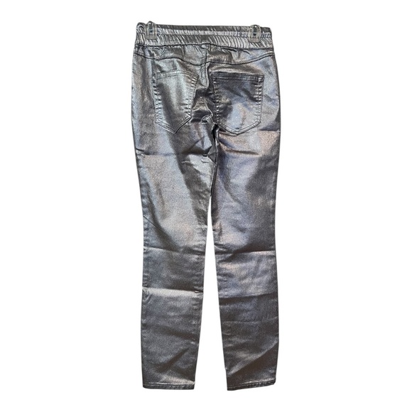 JUICY COUTURE easy skinny coated pants in silver, Size 2, 6, 14 NWT - Picture 4 of 16